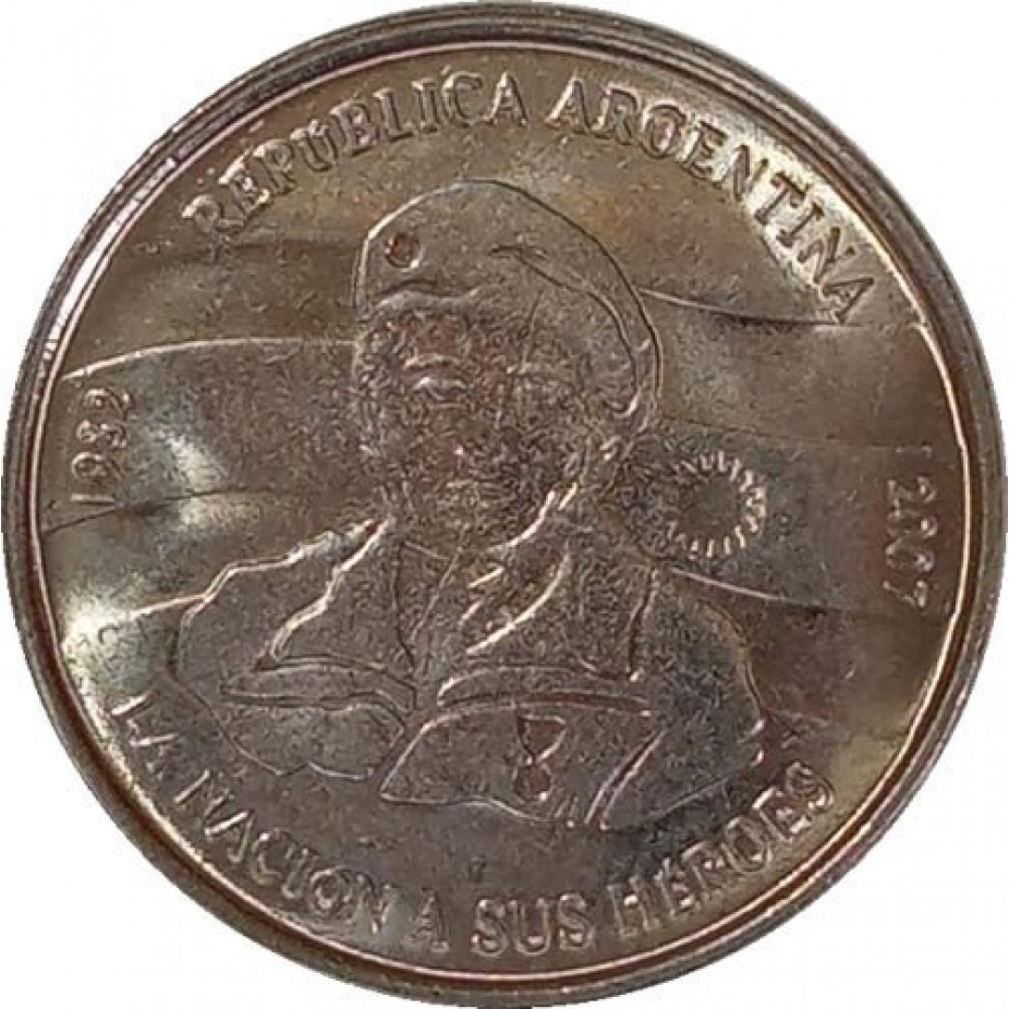 2 Pesos Argentina 2007 Comemorativa