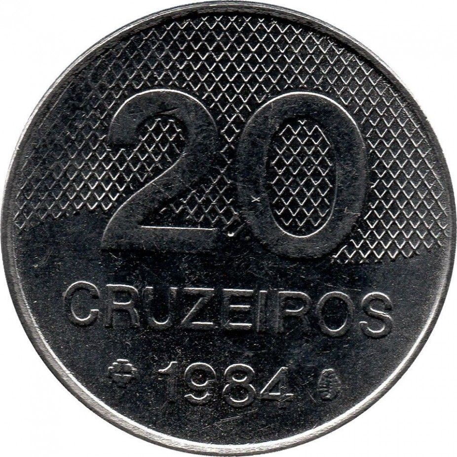 Moeda 20 Cruzeiros Brasil 1984