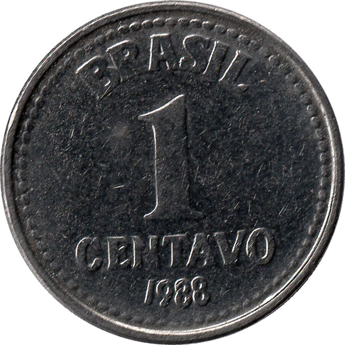 Moeda 1 Centavo De Cruzado Brasil 1988