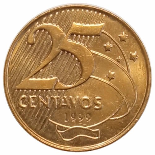 25 Centavos Brasil 1999 SOB