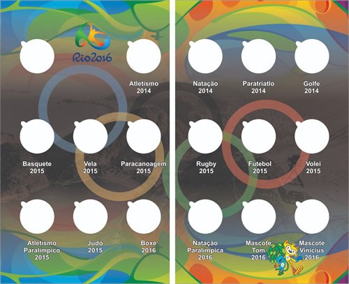 Lbum Para Moedas Das Olimp Adas Rio Compacto Modelo