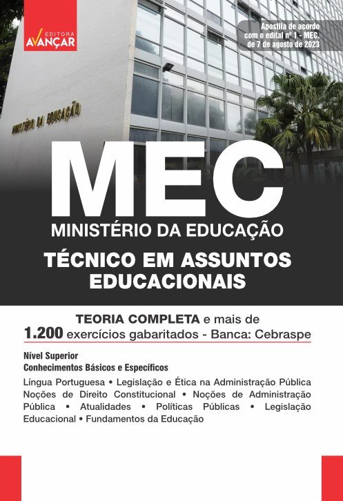 MEC 2023 MINISTÉRIO DA EDUCAÇÃO TÉCNICO EM ASSUNTOS EDUCACIONAIS