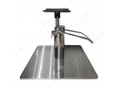 Base Hidráulica Quadrada Inox para Cadeira de Corte