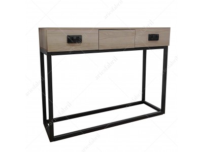 Console Moderno de Madeira com Tomada