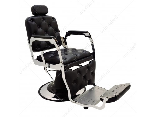 Poltrona Cadeira Reclinável p/ Barbeiro Maquiagem Salão - Preta na