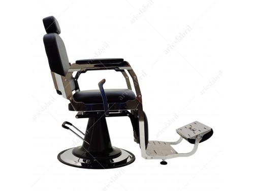 Cadeira de Barbeiro Barão Base Hidráulica Redonda Detalhes Estofado Captone