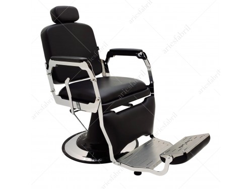 Poltrona Cadeira Reclinável P/ Barbeiro Maquiagem Salão Cor Preta