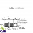 Sensor de Proximidade Óptico Difuso 24V PNP 400mm M18 1NA-NF Autonics BR400-DDT-P