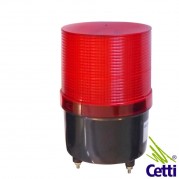 Sinaleiro Rotativo LED Vermelho e Alarme Sonoro
