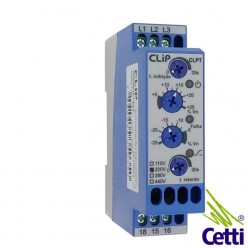 Relé Falta de Fase Trifásico 220 a 480VCA com Monitor de Tensão, Sequência e Assimetria de Fases CLIP CLPT
