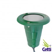 Luminária Balizador Embutido de Solo Verde Redondo para Dicróica Maxluz LS208VE
