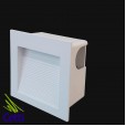 Balizador LED de Embutir em Parede Quadrado Branco 1,5W Luz Amarela SaveEnergy SE-355-1446