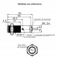 Sensor de Proximidade Óptico Difuso 24V PNP 100mm 1NA 1NF M18 Autonics BRQM100-DDTA-P