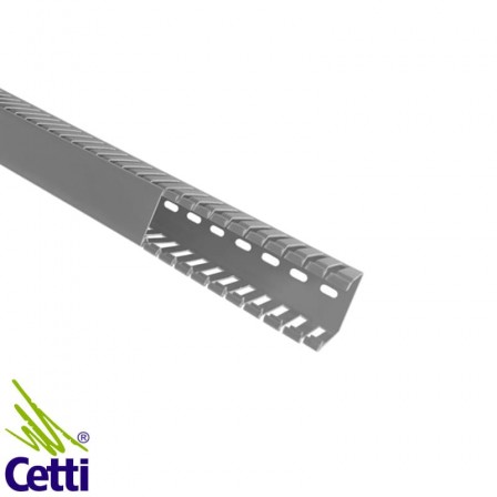 Canaleta Industrial em PVC Cinza com Recorte Aberto 30 x 30 mm x 2 Metros Dutoplast 105.071