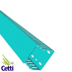 Canaleta Industrial em PVC Azul Petróleo com Recorte Aberto 80 x 50 mm x 2 Metros Dutoplast 105.074