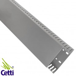 Canaleta Industrial em PVC Cinza com Recorte Aberto 110 x 50 mm x 2 Metros Dutoplast 105.076