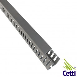 Canaleta Industrial em PVC Cinza com Recorte Aberto 30 x 80 mm x 2 Metros Dutoplast 105.078