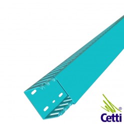 Canaleta Industrial em PVC Azul Petróleo com Recorte Aberto 80 x 80 mm x 2 Metros Dutoplast 105.075