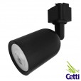 Spot LED Preto para Trilho Eletrificado 5W Luz Amarela Hevvy 0-1530/5