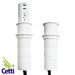 Torre de Tomada USB e de Energia Automática Mini Totem Branca Pratik QTMOV 1220002