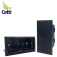 Mini Caixa de Tomada de Embutir em Mesa para 4 Módulos Preta QTMOV QM-3010000