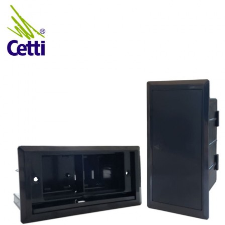 Mini Caixa de Tomada de Embutir em Mesa para 4 Módulos Preta QTMOV QM-3010000