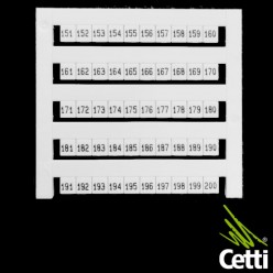 Marcador para Identificar Conector Borne de 151 a 200 Dekafix Weidmüller C047346