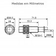 Sensor de Proximidade Capacitivo M18 8mm 100V-220V Autonics CR18-8AC