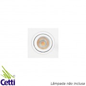 Spot de Embutir Branco Quadrado Pequeno p/ Mini Dicroica Bella NS5101B