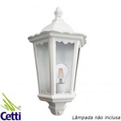 Luminária de Parede Arandela Externa Colonial Branca p/ Jardim Retro Biancoluce AC277K