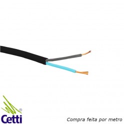 Cabo PP Preto 2x6mm 1kV Cobrecom - 1 metro