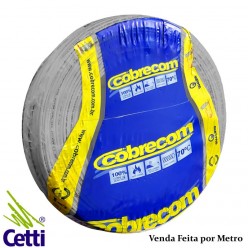 Cabo Flexível 0,5 mm Cinza 750V Cobrecom - 1 Metro