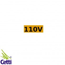 Adesivo Tensão Elétrica 110V Retângulo Pequeno - 10 Unidades