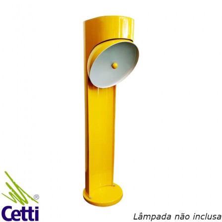 Luminária para Jardim Poste Balizador Amarelo em Alumínio 1xG9 Femarte 140395015AM