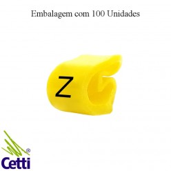 Identificador de Fio Elétrico Anilha Letra Z de 4 a 16 mm²– Hellerman Tyton MHG4/9 – 100 Unidades