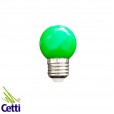 Lâmpada LED Bolinha 1W Verde G45
