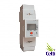 Medidor de Consumo de Energia Elétrica Digital Monofásico 230VCA 80A para Trilho DIN 35 mm