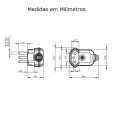 Plug Macho Para Extensão 90 Graus  2P+T 10A  com Prensa Cabo Preto Margirius PLD10-3