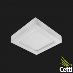 Luminária LED de Sobrepor 12W Quadrada Branca com Luz Branca Intensa