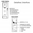 Kit Interfone e Painel Externo Branco Protection PT-270B
