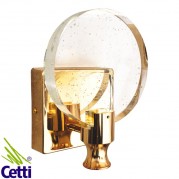 Arandela Parede Interna LED Dourada Cristal Moderna 6W Luz Amarela Sindora DCB02107