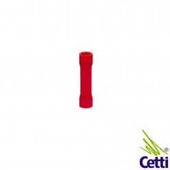 Luva Emenda de 0,5 a 1,5 mm² Isolada Vermelha – 100 unidades