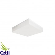 Luminária de Teto Plafon de Sobrepor Quadrado p/ Quarto Branco Pequeno Tualux 09627