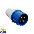 Plug para Tomada Industrial WEG 32A 3P+T de 200V a 250V 9 Horas Azul PIWD-32P4H9E57