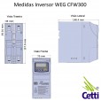 Inversor de Frequência Trifásico WEG 1CV 4,2 A 1kW 220V CFW300A04P2T2NB20