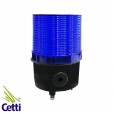 Sinaleiro Luminoso Sonoro Rotativo Azul LED 24V/110V/220V Com Sirene