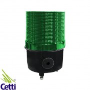 Sinaleiro Luminoso Sonoro Rotativo Verde LED 12V/24V/220V Com Sirene