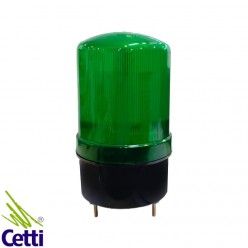 Sinaleiro Luminoso Rotativo Verde LED 24V/110V/220V Sem Sirene