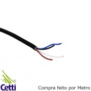 Cabo para Sensor 4X22 AWG 4 Vias Azul/Branco/Preto/Marrom - 1 Metro