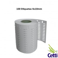 Etiqueta Térmica 4 x 10 mm para Identificar Cabos - Pacote com 100